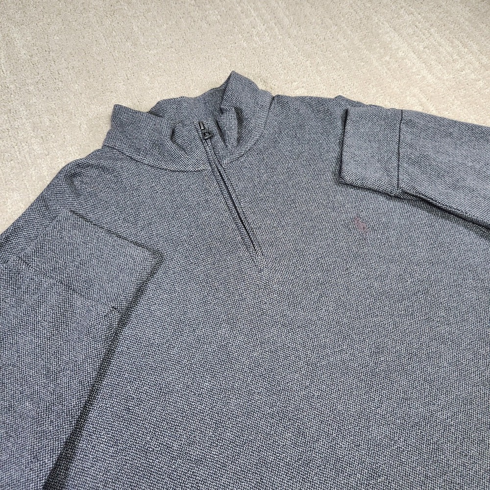 Polo Ralph Lauren Sweater Men XL Performance 1/4 Zip Gray Herringbone Pullover